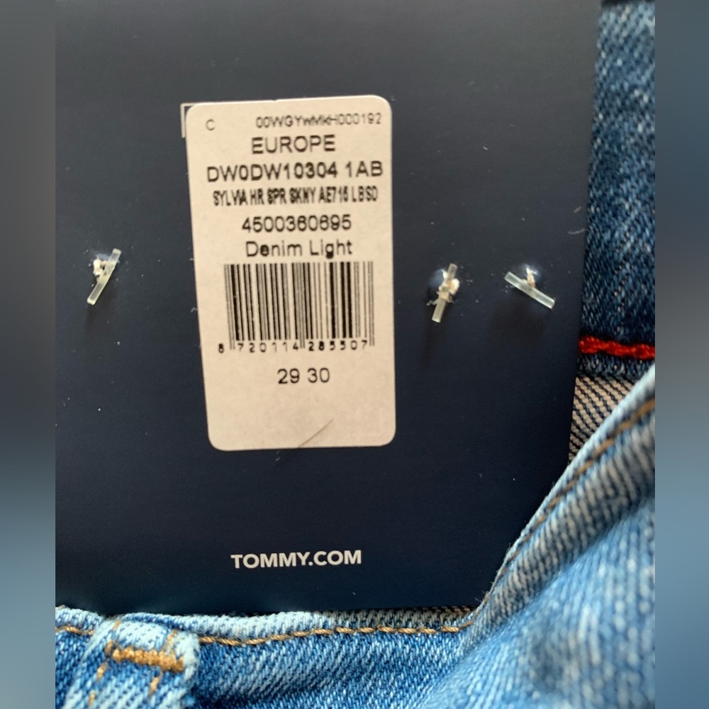 Tommy Jeans Sylvia High Rise Super Skinny Blue Denim Womens 29X30 - Picture 5 of 7